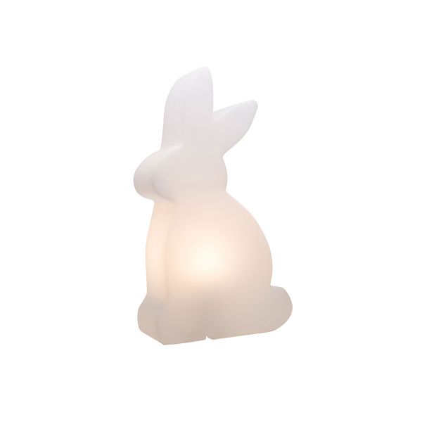 Leuchtender Hase, weiß, 70cm
