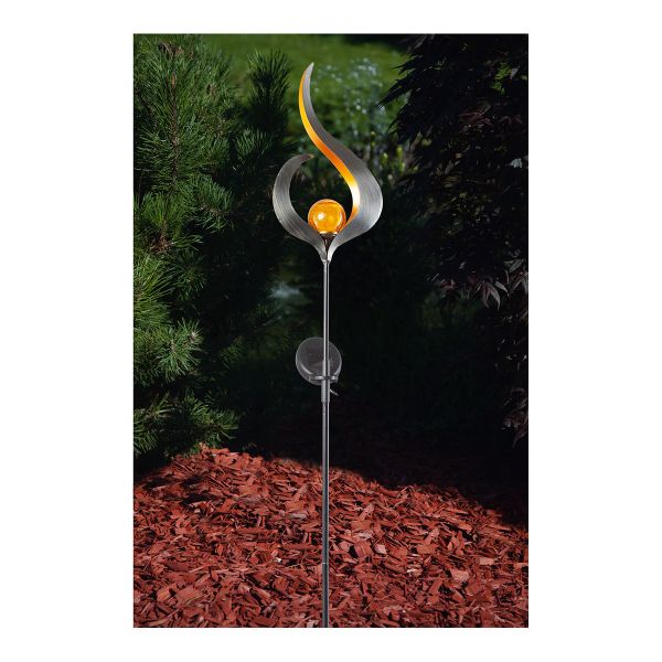 Design-Gartenstecker mit LED-Solar-Beleuchtung